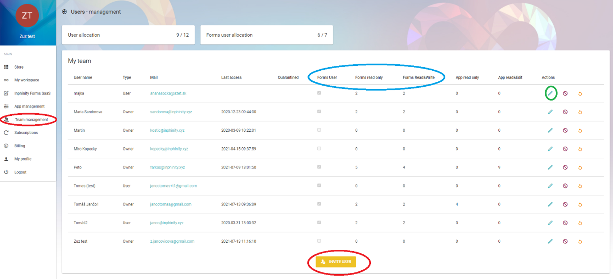 Inphinity Form Forms - documentation